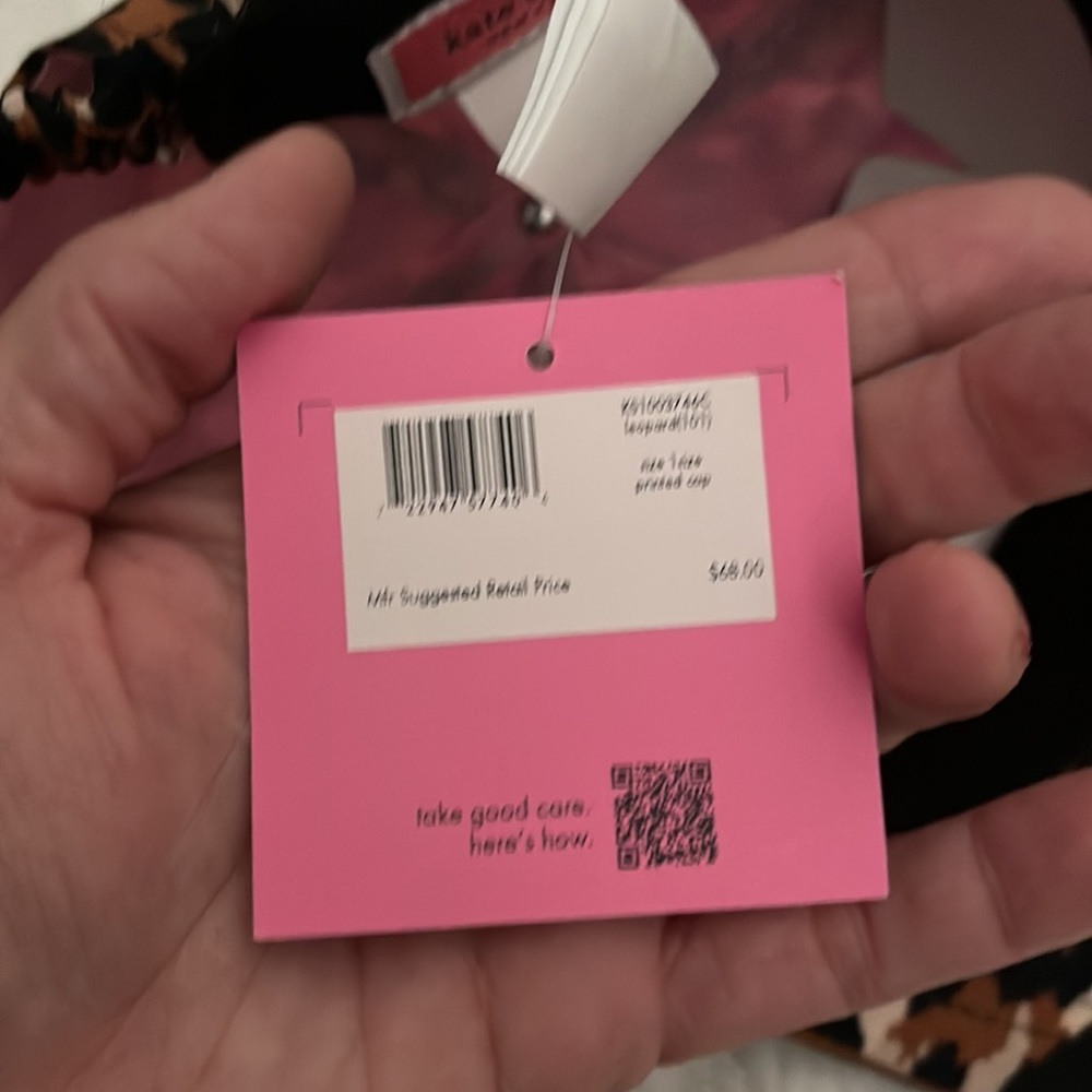 NWT Kate Spade fashion forward Leopard print ball cap hat KS1003746C 1 size - Picture 7 of 12